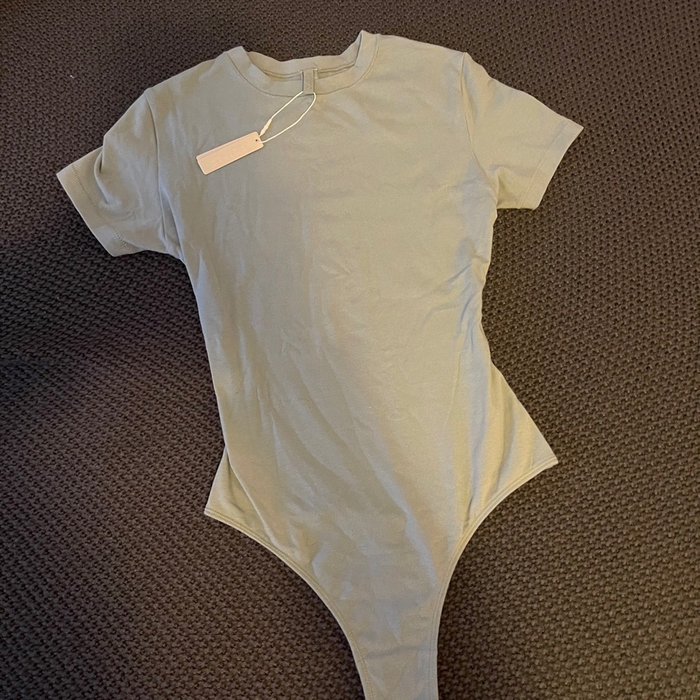 Skims Cotton bodysuit Lagoon XS New